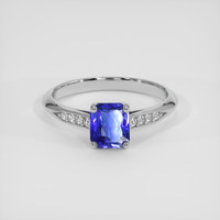 1.04 Ct. Blue Sapphire Ring, 10K White Gold 1