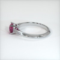 1.03 Ct. Purplish Pink Sapphire Ring, 10K White Gold 4