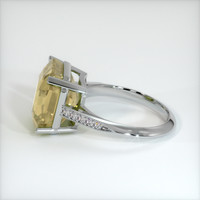 11.02 Ct. Yellow Sapphire Ring, 10K White Gold 4