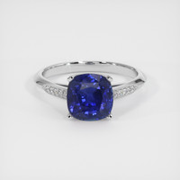 2.68 Ct. Blue Sapphire Ring, 14K White Gold 1