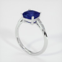 2.68 Ct. Blue Sapphire Ring, 14K White Gold 3