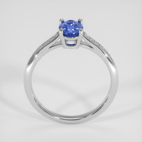 0.85 Ct. Blue Sapphire Ring, 14K White Gold 3