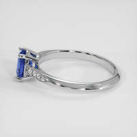 0.85 Ct. Blue Sapphire Ring, 14K White Gold 4