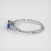 0.40 Ct. Blue Sapphire Ring, 14K White Gold 4