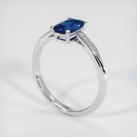 0.96 Ct. Blue Sapphire Ring, 14K White Gold 2