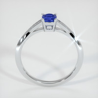 0.65 Ct. Blue Sapphire Ring, 14K White Gold 3