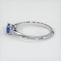 0.65 Ct. Blue Sapphire Ring, 14K White Gold 4