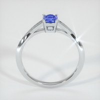 0.69 Ct. Blue Sapphire Ring, 14K White Gold 3