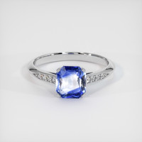 2.06 Ct. Bi Color Sapphire Ring, 14K White Gold 1