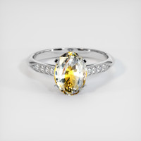 2.32 Ct. Bi Color Sapphire Ring, 14K White Gold 1