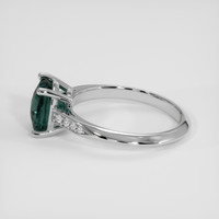 1.67 Ct. Bluish Green Spinel Ring, 14K White Gold 4