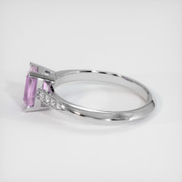 1.11 Ct. Purplish Pink Sapphire Ring, 14K White Gold 4