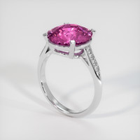 4.57 Ct. Pink Sapphire Ring, 14K White Gold 2