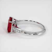 1.51 Ct. Purplish Red Ruby Ring, 14K White Gold 4