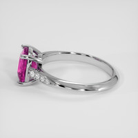 2.02 Ct. Purplish Pink Sapphire Ring, 14K White Gold 4