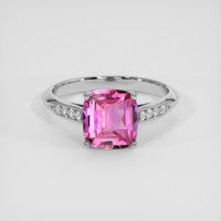 2.01 Ct. Pink Sapphire Ring, 14K White Gold 1