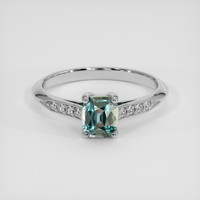 0.89 Ct. Color Change Sapphire Ring, 14K White Gold 1