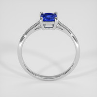 0.65 Ct. Blue Sapphire Ring, 14K White Gold 3