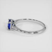 0.65 Ct. Blue Sapphire Ring, 14K White Gold 4