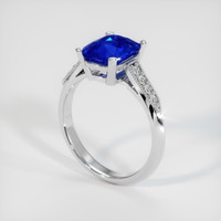 3.01 Ct. Blue Sapphire Ring, 14K White Gold 2