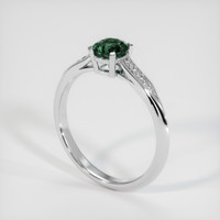 0.86 Ct. Bluish Green Sapphire Ring, 14K White Gold 2