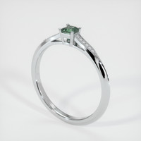 0.31 Ct. Green Sapphire Ring, 14K White Gold 2