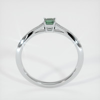 0.31 Ct. Green Sapphire Ring, 14K White Gold 3