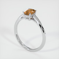 1.71 Ct. Orangish Brown Sapphire Ring, 14K White Gold 2