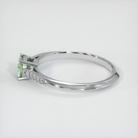 0.66 Ct. Green Sapphire Ring, 14K White Gold 4