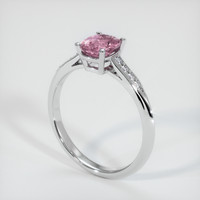 0.92 Ct. Purplish Pink Sapphire Ring, 14K White Gold 2