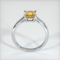 2.19 Ct. Orangish Yellow Sapphire Ring, 14K White Gold 3
