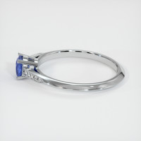 0.63 Ct. Blue Sapphire Ring, 18K White Gold 4