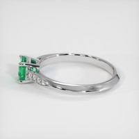0.43 Ct. Emerald Ring, 18K White Gold 4
