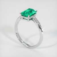 1.96 Ct. Emerald Ring, 18K White Gold 2