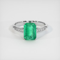 1.51 Ct. Emerald Ring, 18K White Gold 1
