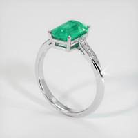 1.51 Ct. Emerald Ring, 18K White Gold 2