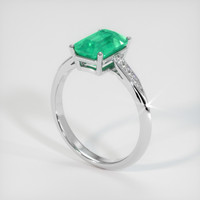2.12 Ct. Emerald Ring, 18K White Gold 2