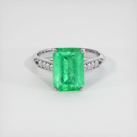 3.07 Ct. Emerald Ring, 18K White Gold 1