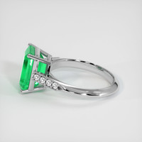 3.07 Ct. Emerald Ring, 18K White Gold 4