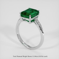 3.53 Ct. Emerald Ring, 18K White Gold 2