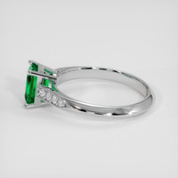 1.06 Ct. Emerald Ring, 18K White Gold 4