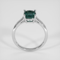 1.67 Ct. Bluish Green Spinel Ring, 18K White Gold 3