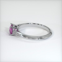 0.73 Ct. Pinkish Purple Sapphire Ring, 18K White Gold 4