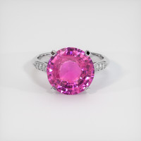 4.57 Ct. Pink Sapphire Ring, 18K White Gold 1