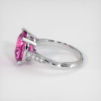 4.57 Ct. Pink Sapphire Ring, 18K White Gold 4