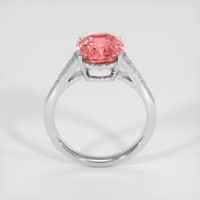 4.50 Ct. Padparadscha Sapphire Ring, 18K White Gold 3