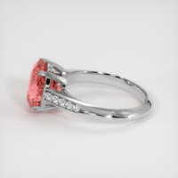 4.50 Ct. Padparadscha Sapphire Ring, 18K White Gold 4