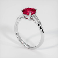 2.05 Ct. Ruby Ring, 18K White Gold 2