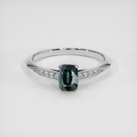 1.60 Ct. Sapphire Ring, 18K White Gold 1