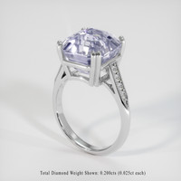 11.75 Ct. White Sapphire Ring, 18K White Gold 2